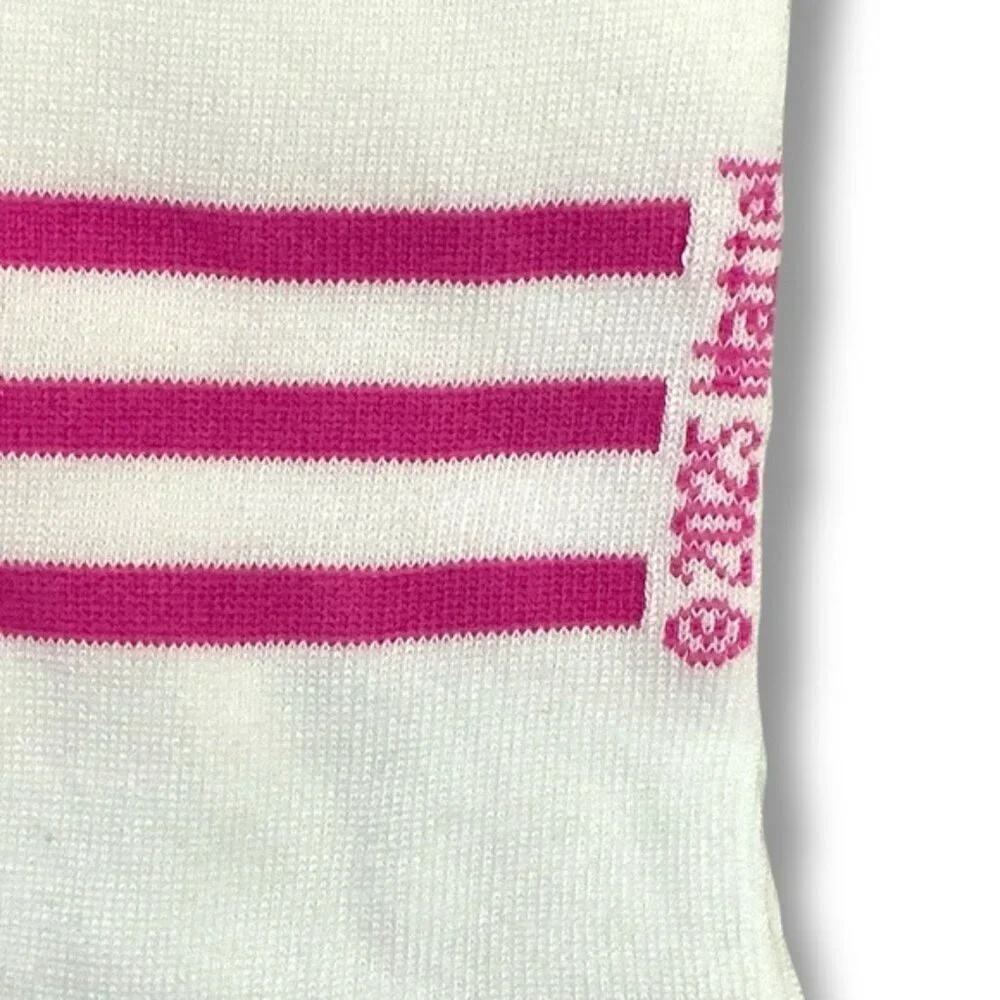 Barbie Crew Socks Pink and White Adult 9-13  One Size